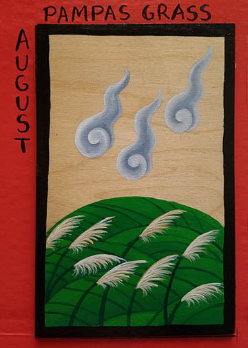 Hanafuda August PAMPAS GRASS "Onini"