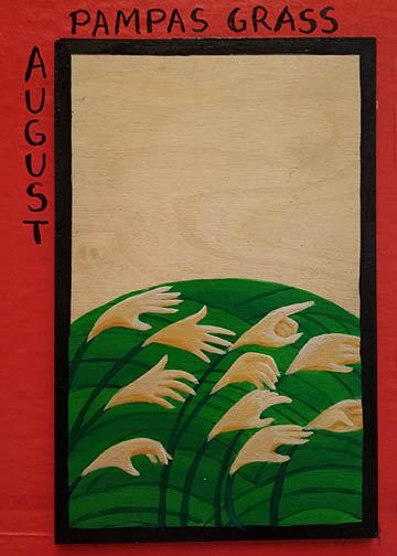 Hanafuda August PAMPAS GRASS "Grass Hands"