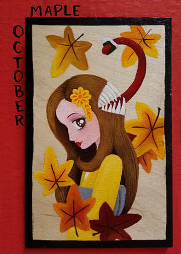 Hanafuda October MAPLE 'Futakuchi Onna'
