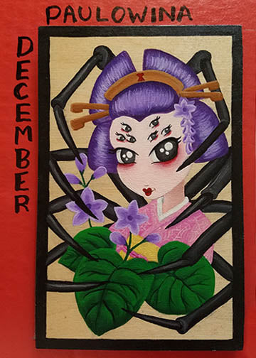 Hanafuda December PAULOWINA 'Jorogumo'