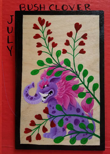 Hanafuda July BUSH CLOVER 'Baku' SOLD