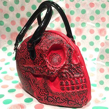 Skull Show Red Lace Purse SOLD!