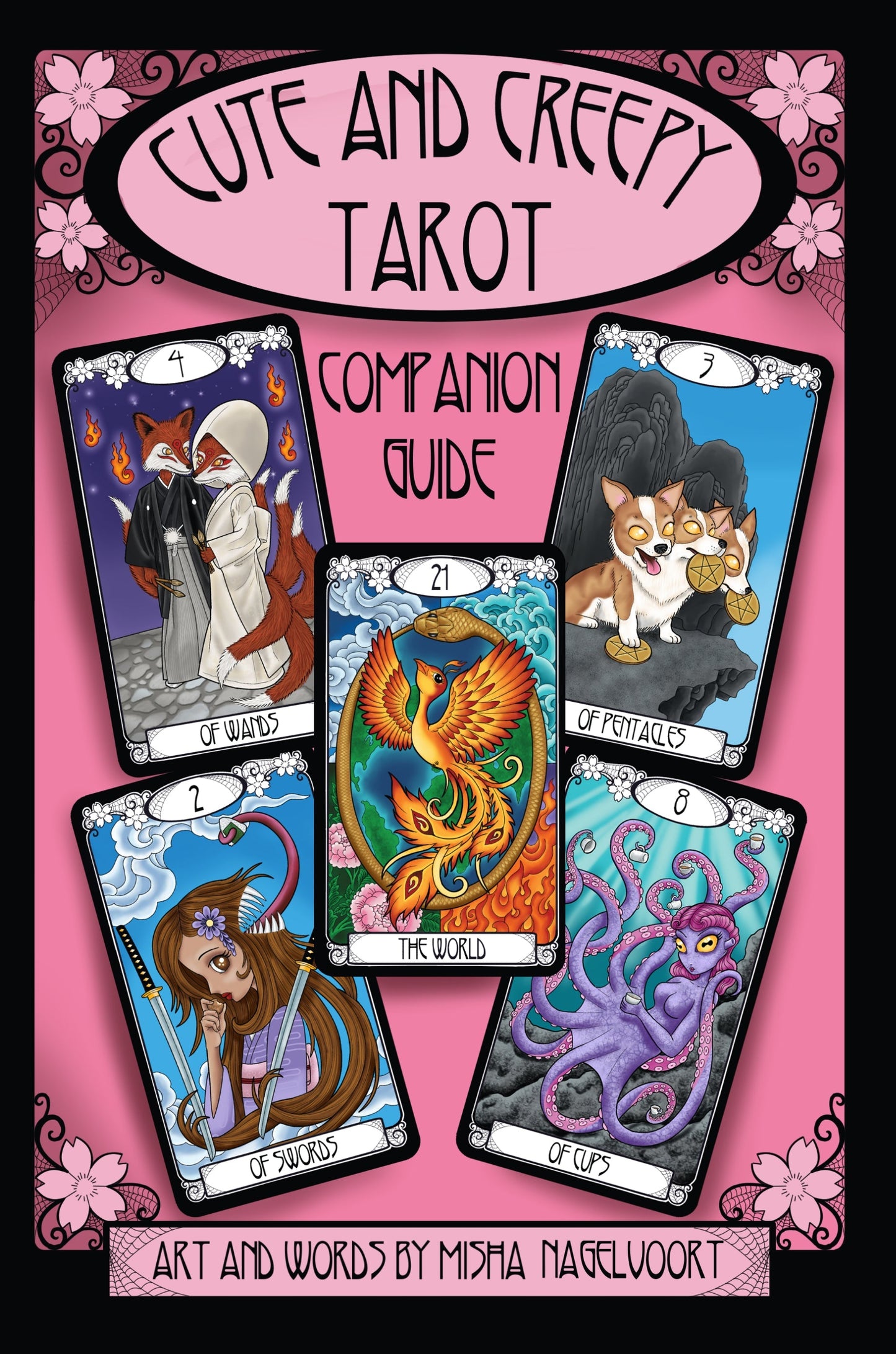 SIGNED Cute & Creepy Tarot Deck & COMPANION Guide