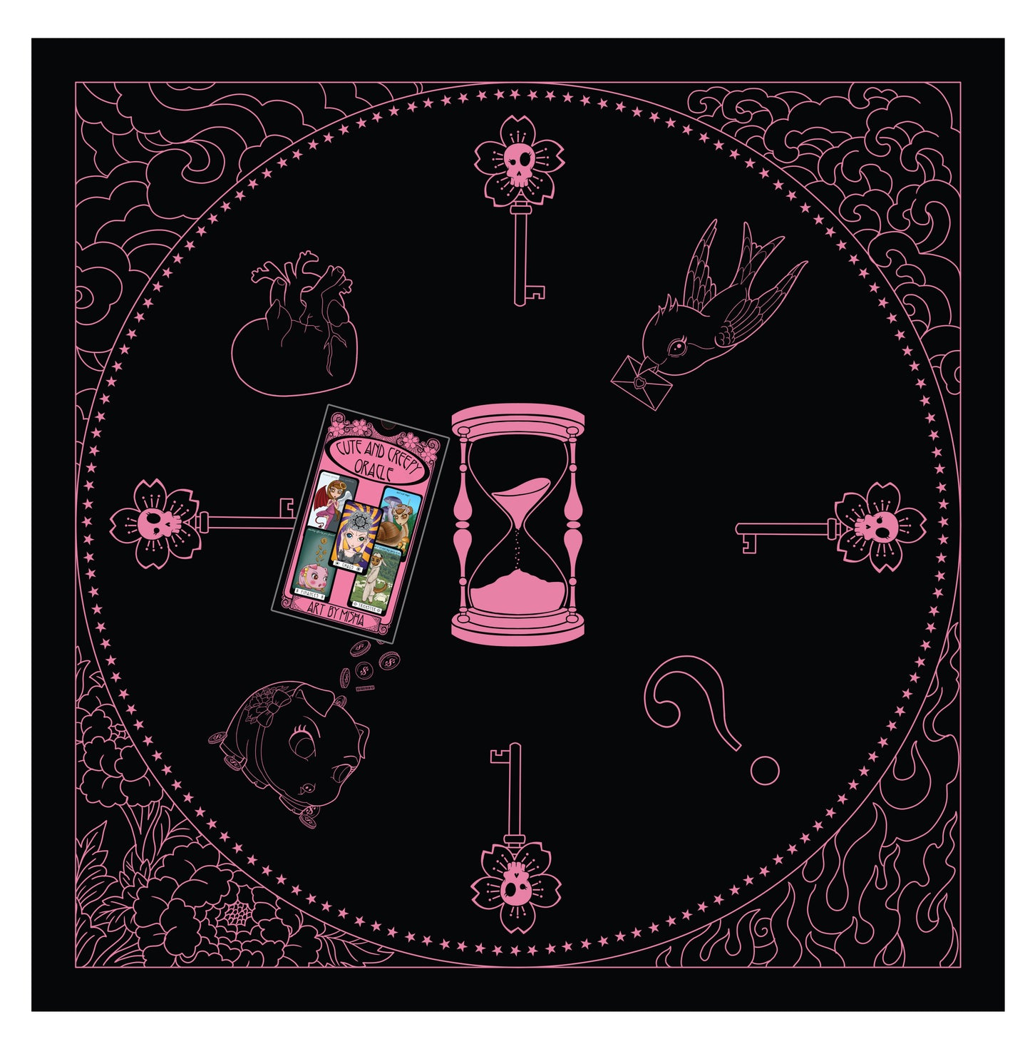 SIGNED Cute & Creepy Oracle Deck & Reading Cloth