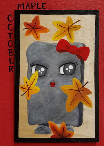 October Hanafuda Hanafuda October MAPLE 'Nurikabe' – misha-art