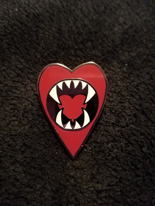 Enamel Pin Hungry Heart Red