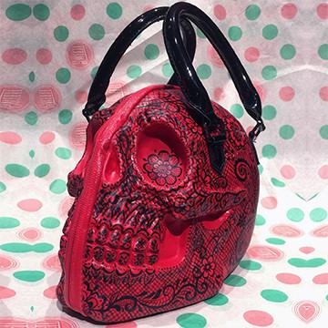 Skull Show Red Lace Purse SOLD!