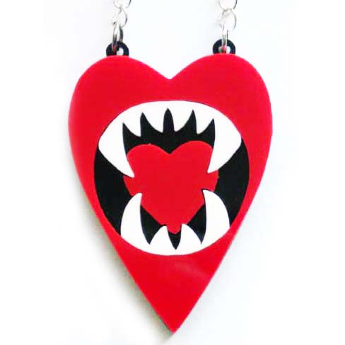 Hungry Heart Necklace RED